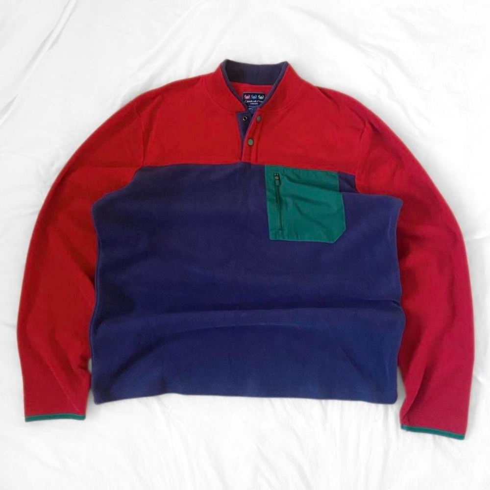 Charleston Threads Retro Colorblock Fleece Pullover XL